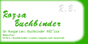 rozsa buchbinder business card